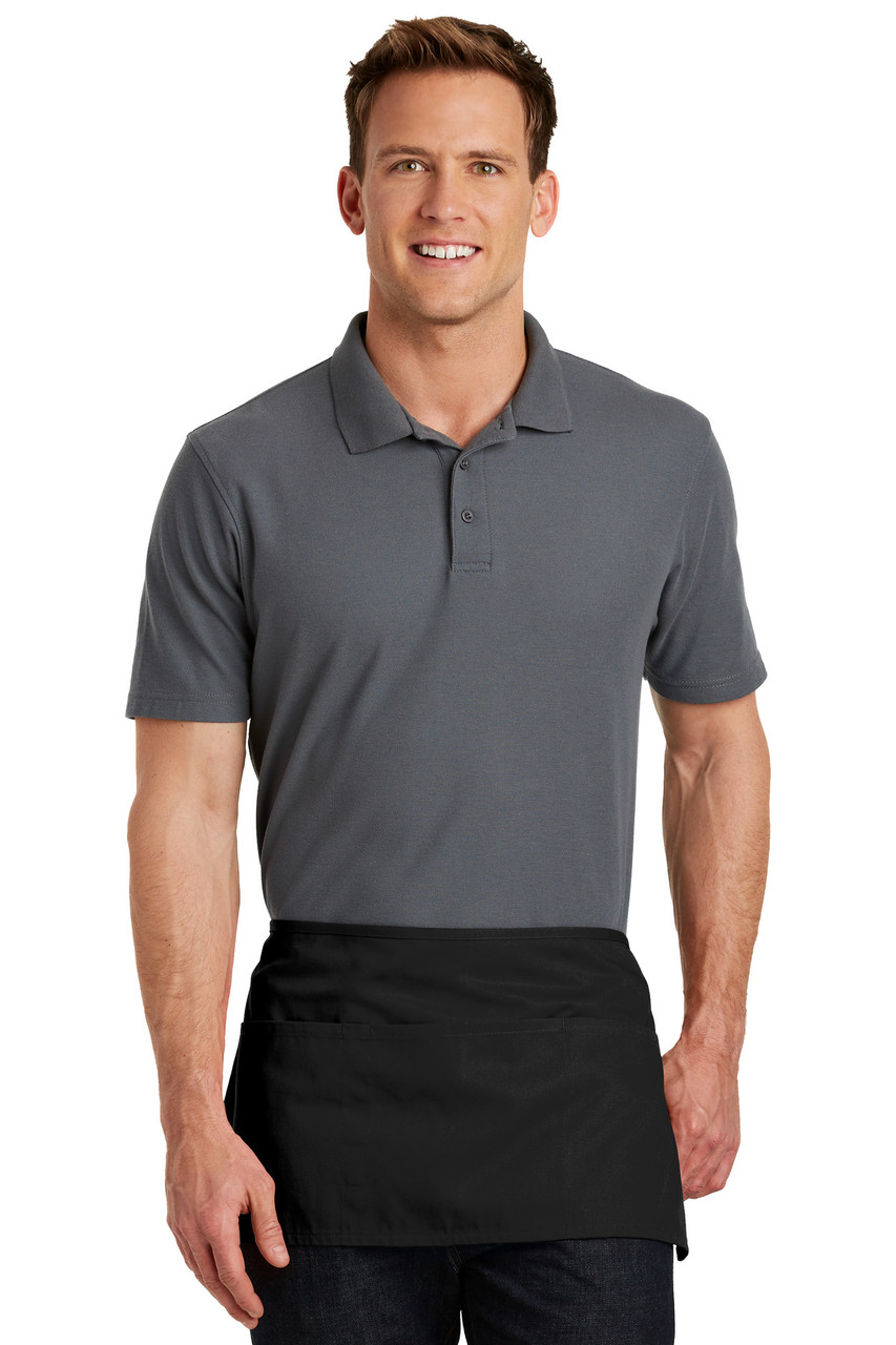 Port Authority® Waist Apron with Pockets.  A515 Black