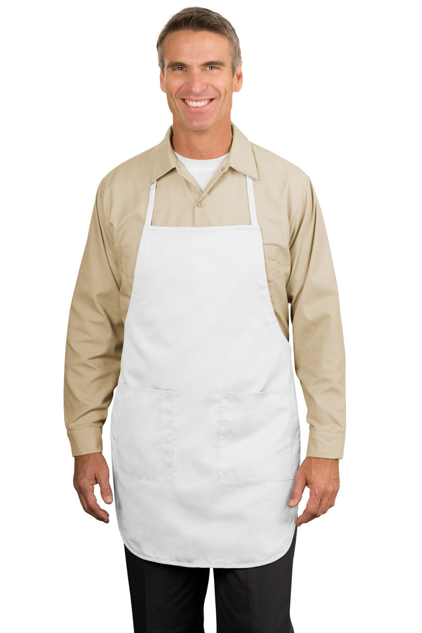 Port Authority® Full-Length Apron.  A520 White