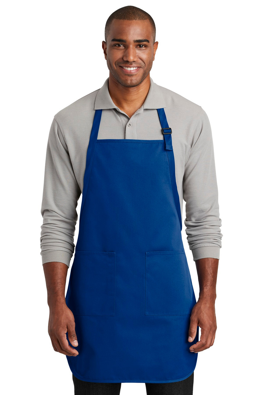 Port Authority ® Full-Length Two-Pocket Bib Apron. A600 Royal