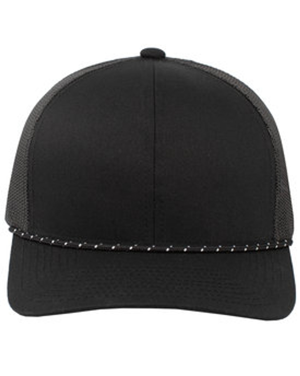 Trucker Snapback Braid Cap 104BR BLACK