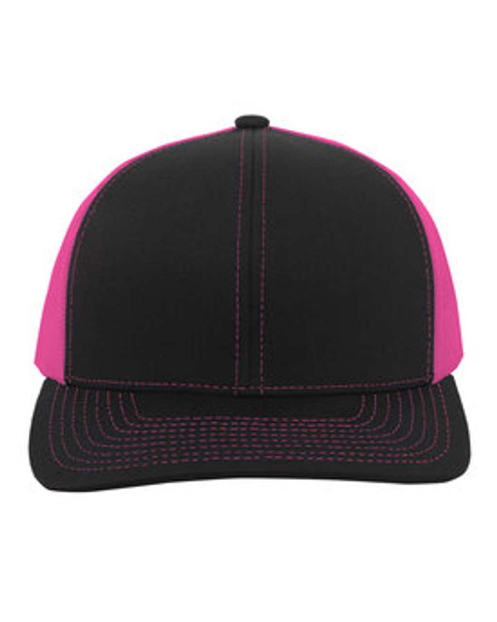 Trucker Snapback Hat 104C BLACK/ PINK