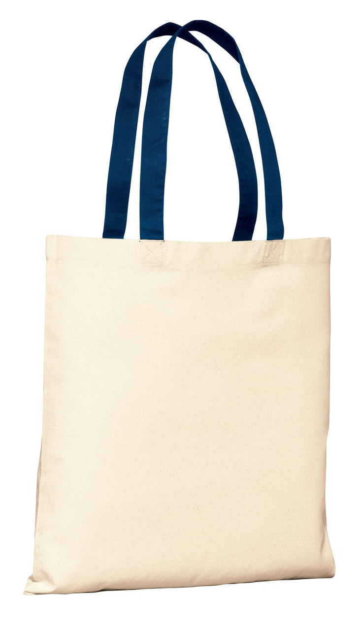 Port Authority® - Budget Tote.  B150 Natural/ Navy