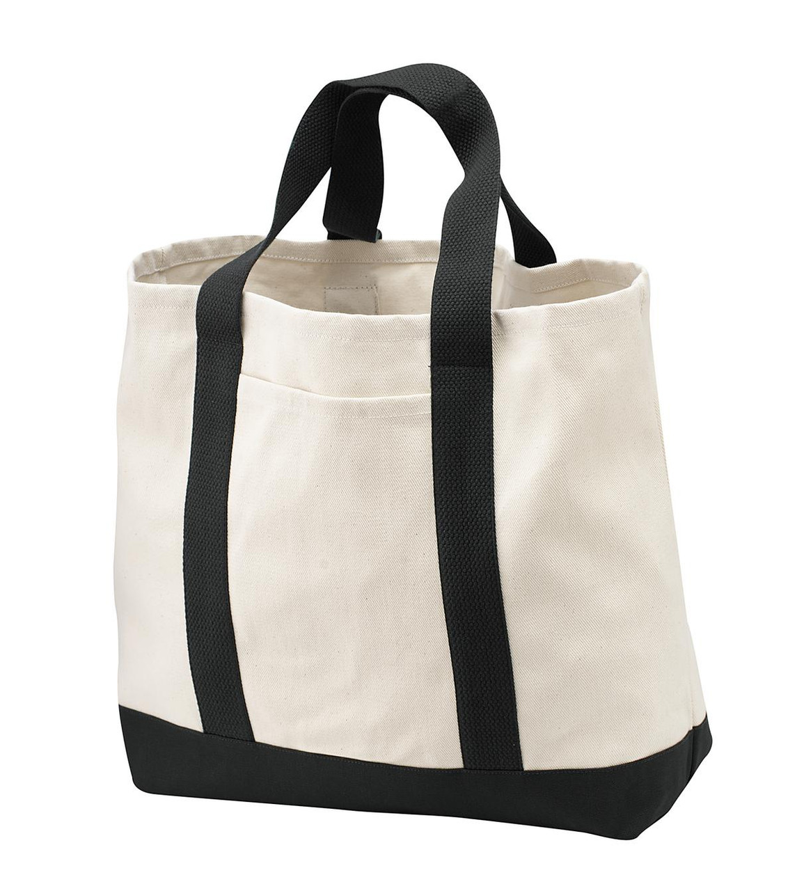 Port Authority® - Two-Tone Shopping Tote.  B400 Natural/ Black