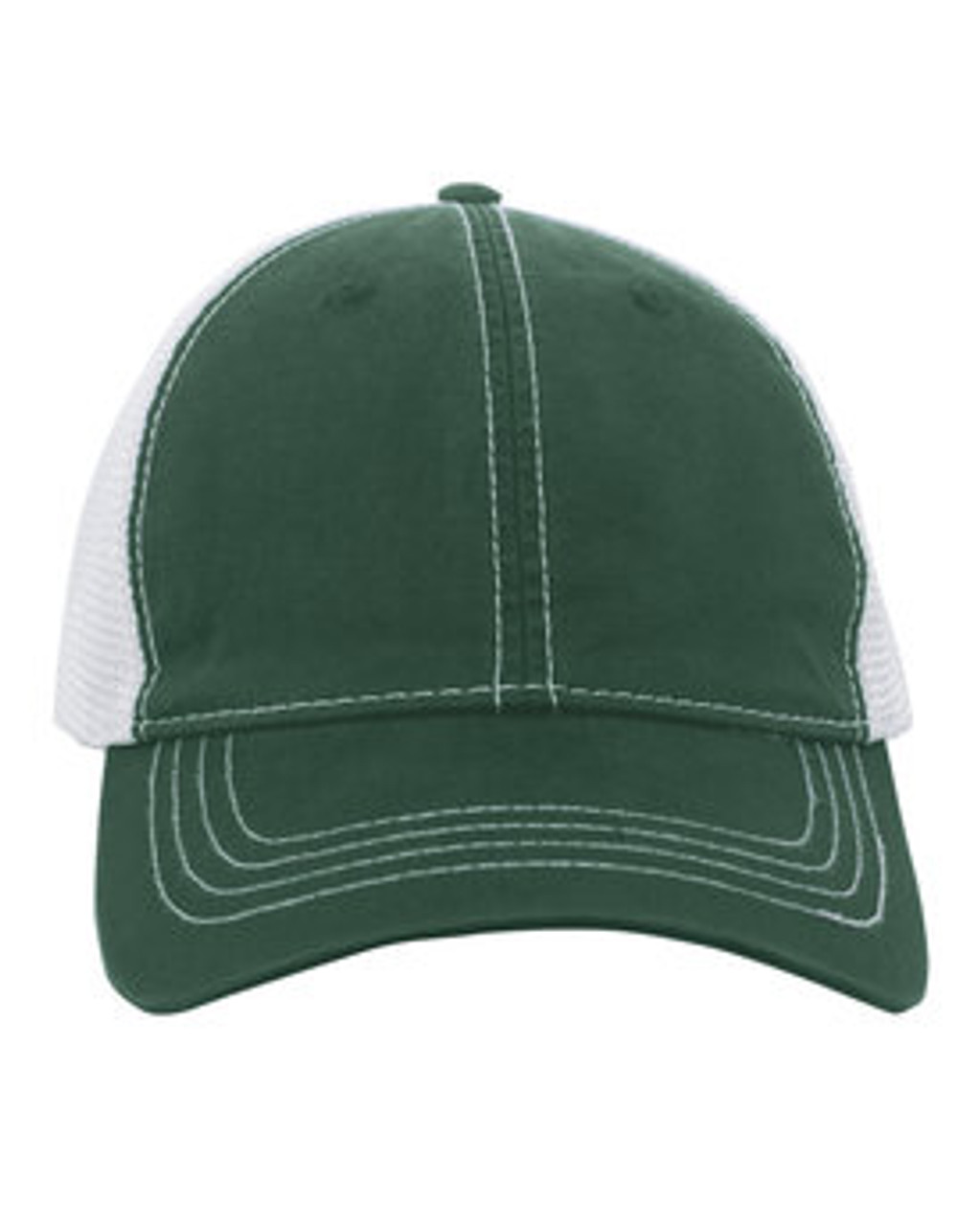 Vintage Snapback Trucker Cap V67 DARK GREEN/ WHT