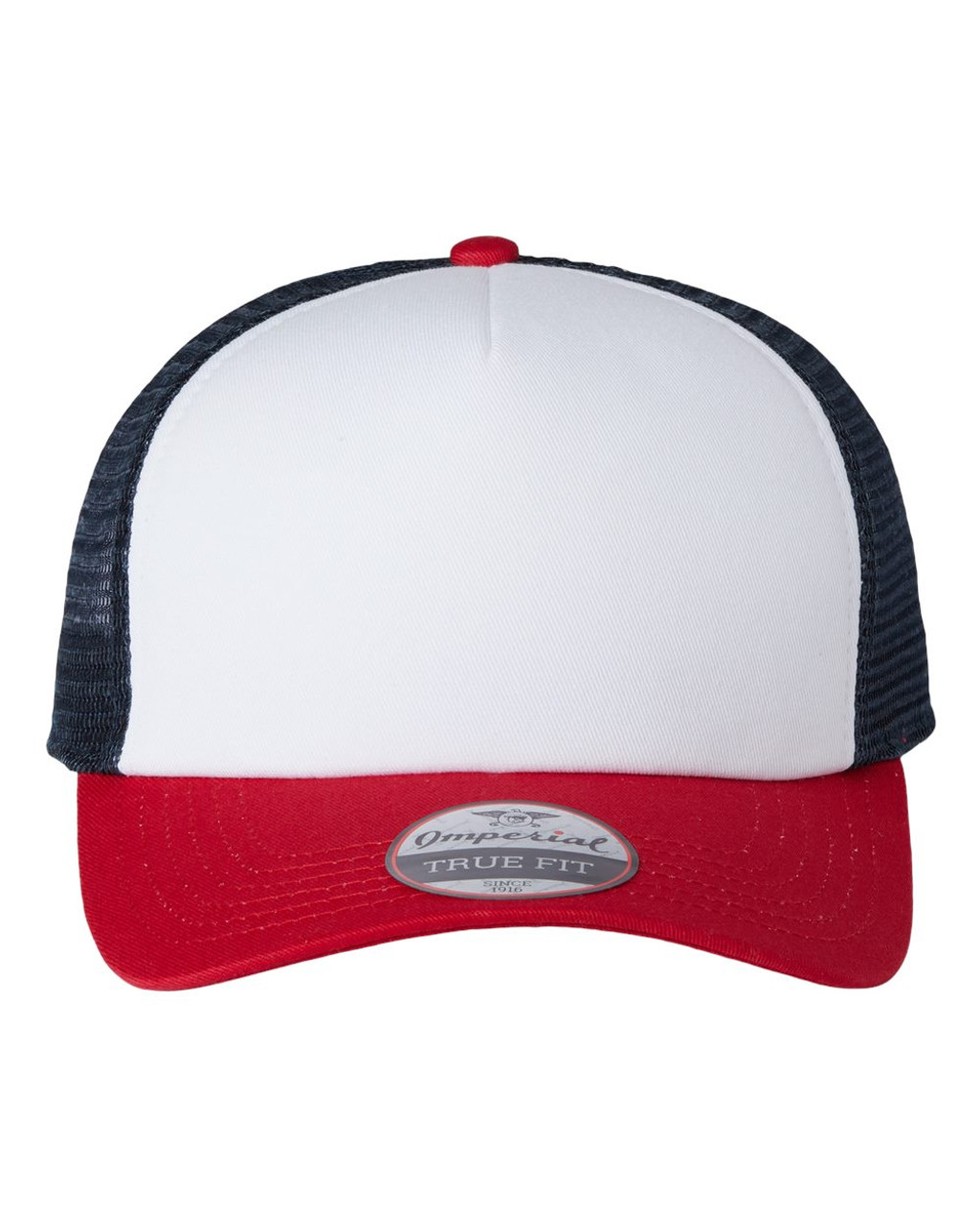 Imperial - North Country Trucker Cap White/Red/Dark Navy