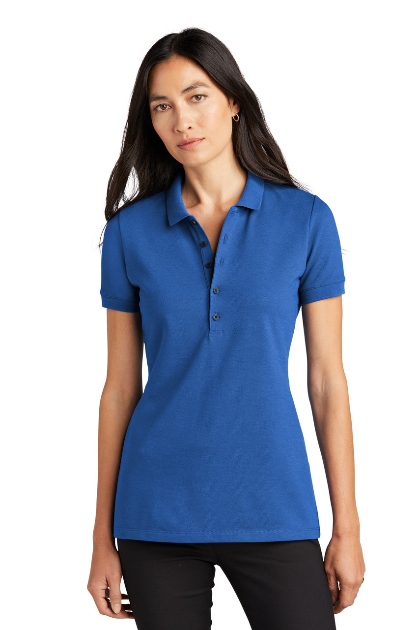 Mercer+Mettle™ Women's Stretch Heavyweight Pique Polo MM1001 Blue Note