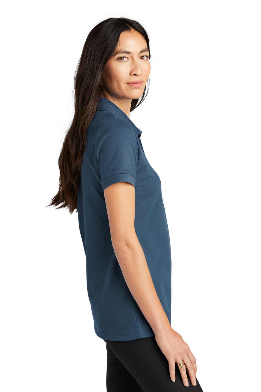 Mercer+Mettle™ Women's Stretch Heavyweight Pique Polo MM1001 Insignia Blue Side