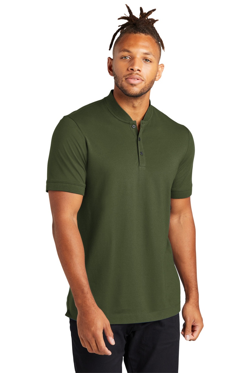 Mercer+Mettle™ Stretch Pique Henley MM1008 Townsend Green