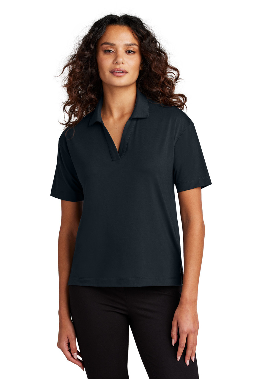 Mercer+Mettle™ Women's Stretch Jersey Polo MM1015 Night Navy