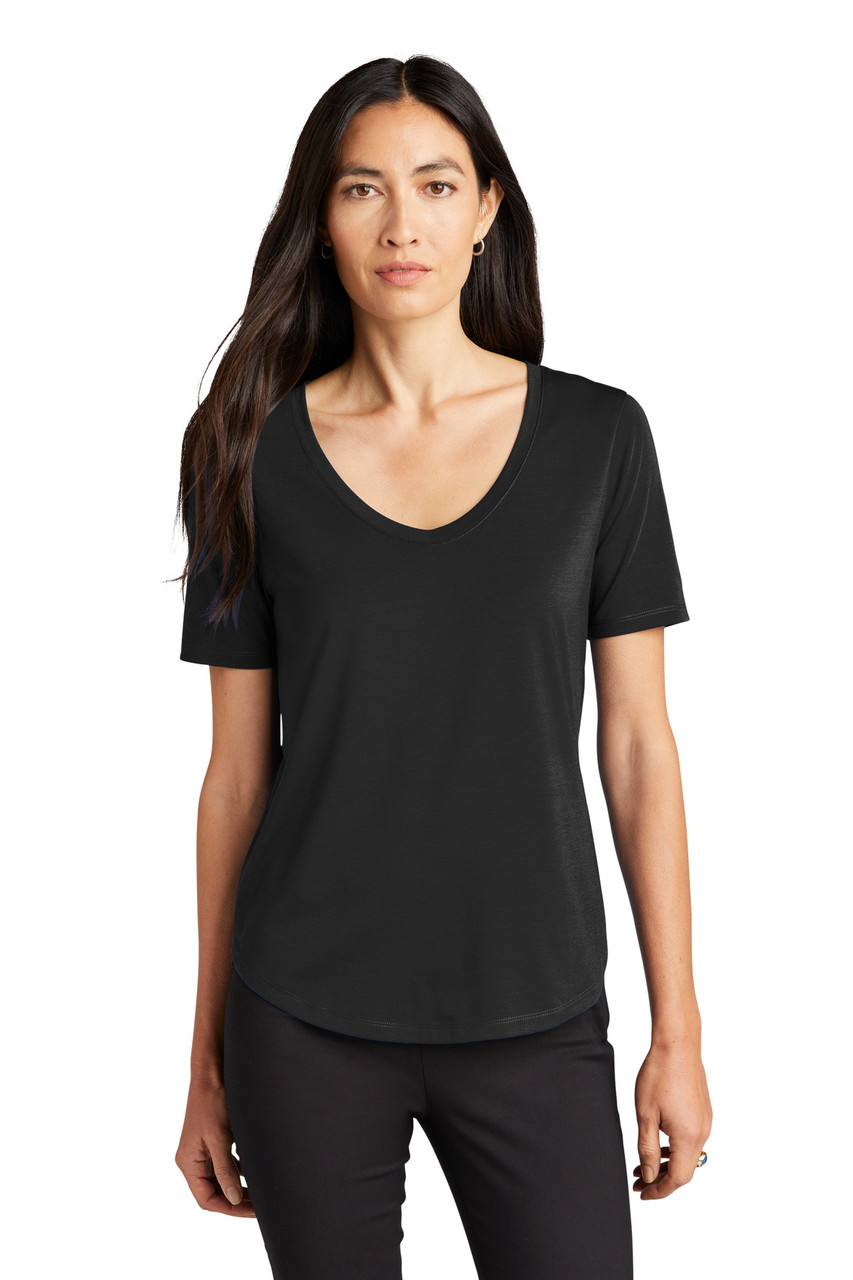 Mercer+Mettle™ Women's Stretch Jersey Relaxed Scoop MM1017 Deep Black