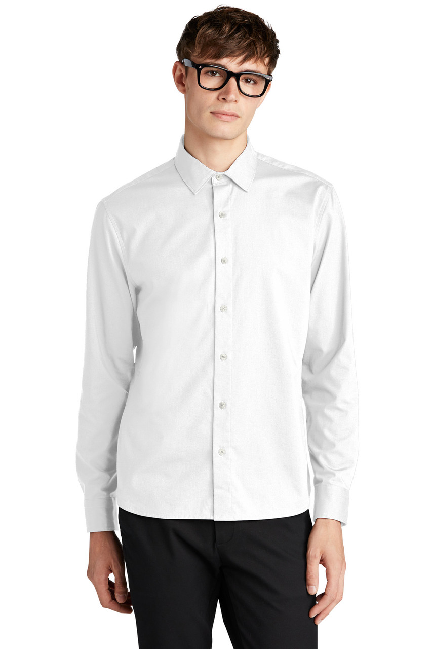 Mercer+Mettle™ Long Sleeve Stretch Woven Shirt MM2000 White