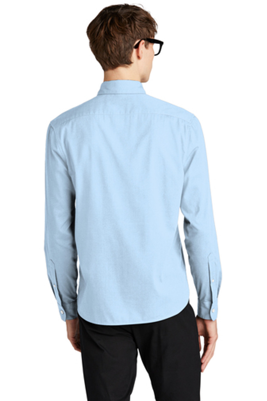 Mercer+Mettle™ Long Sleeve Stretch Woven Shirt MM2000 Air Blue End On End Back