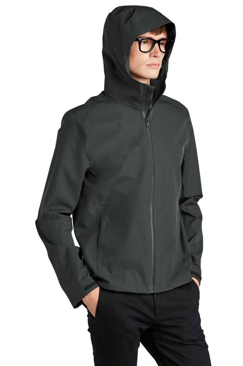 Mercer+Mettle™ Waterproof Rain Shell MM7000 Anchor Grey Hood