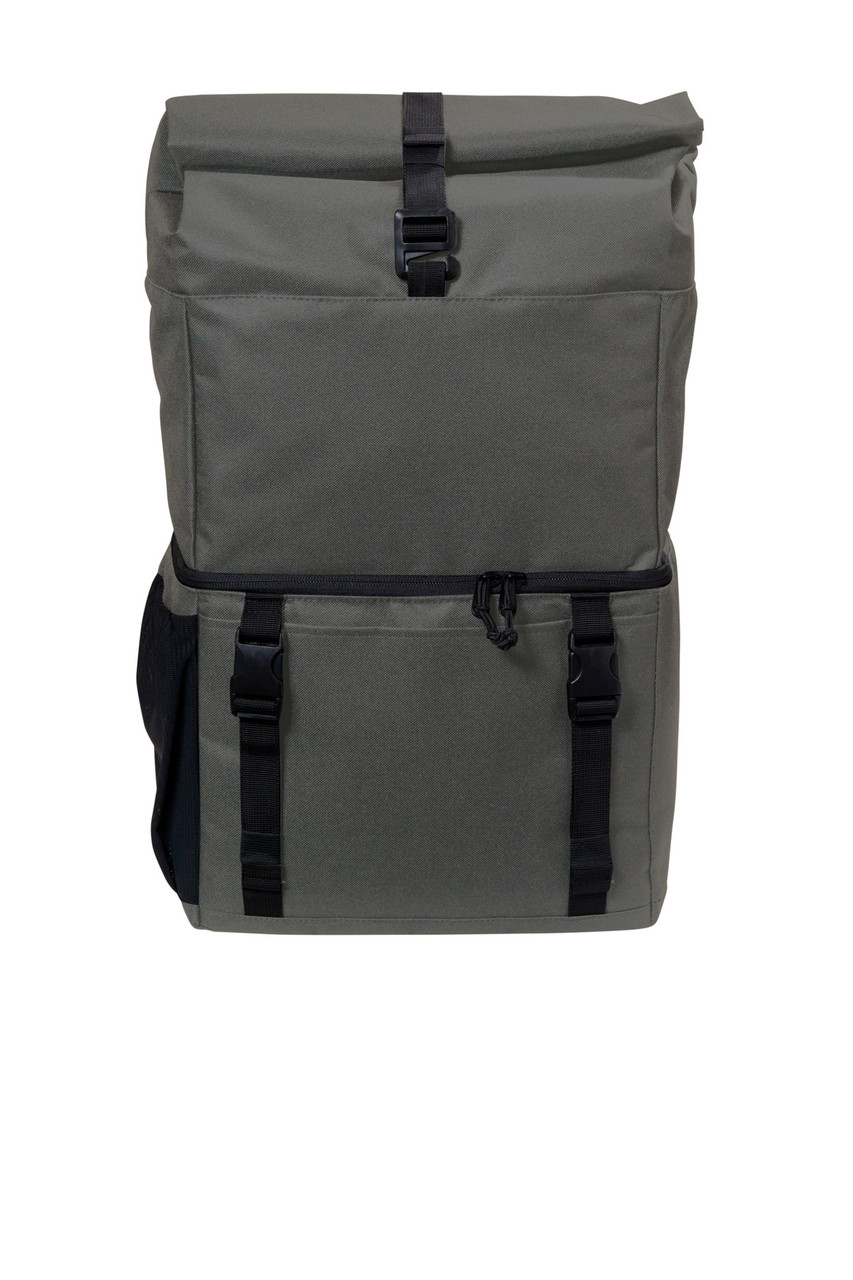 Port Authority® 18-Can Backpack Cooler BG501 Dark Charcoal/ Black