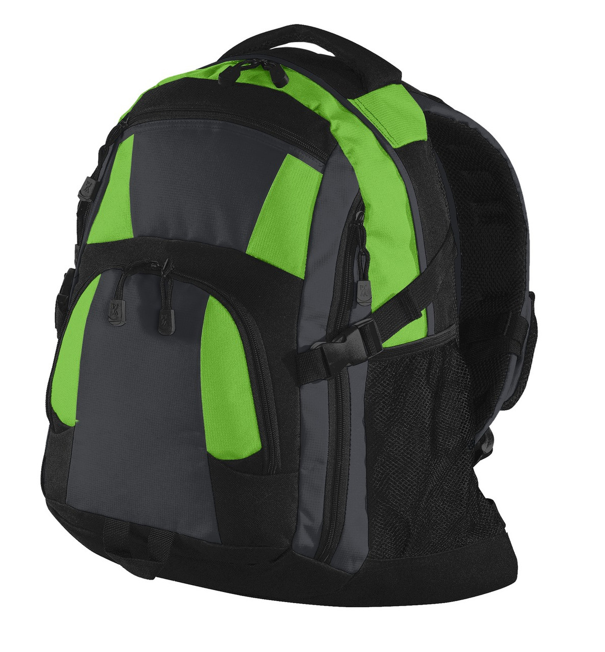 Port Authority® Urban Backpack. BG77 Bright Lime/ Magnet/ Black