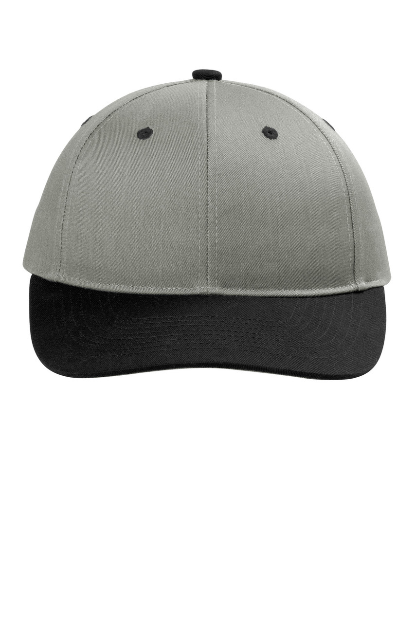 Port Authority® Snapback Cap C118 Heather Grey/ Black