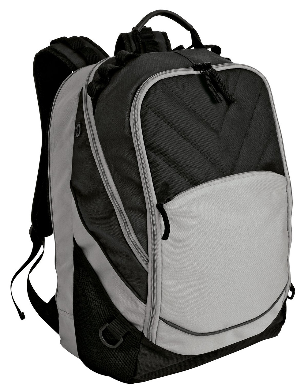 Port Authority® Xcape™ Computer Backpack. BG100 Black/ Grey