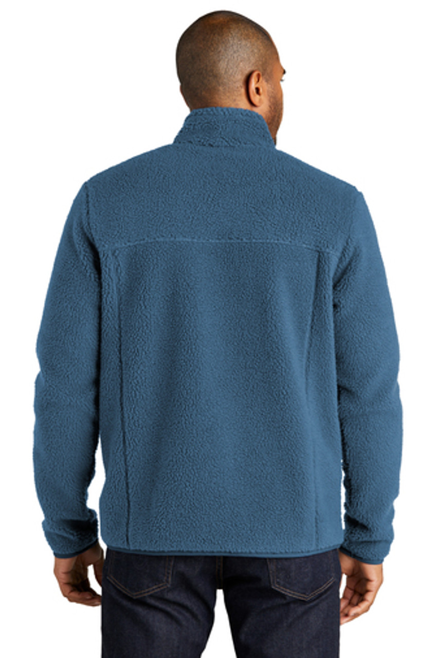 Port Authority® Camp Fleece Snap Pullover F140 Regatta Blue  Back