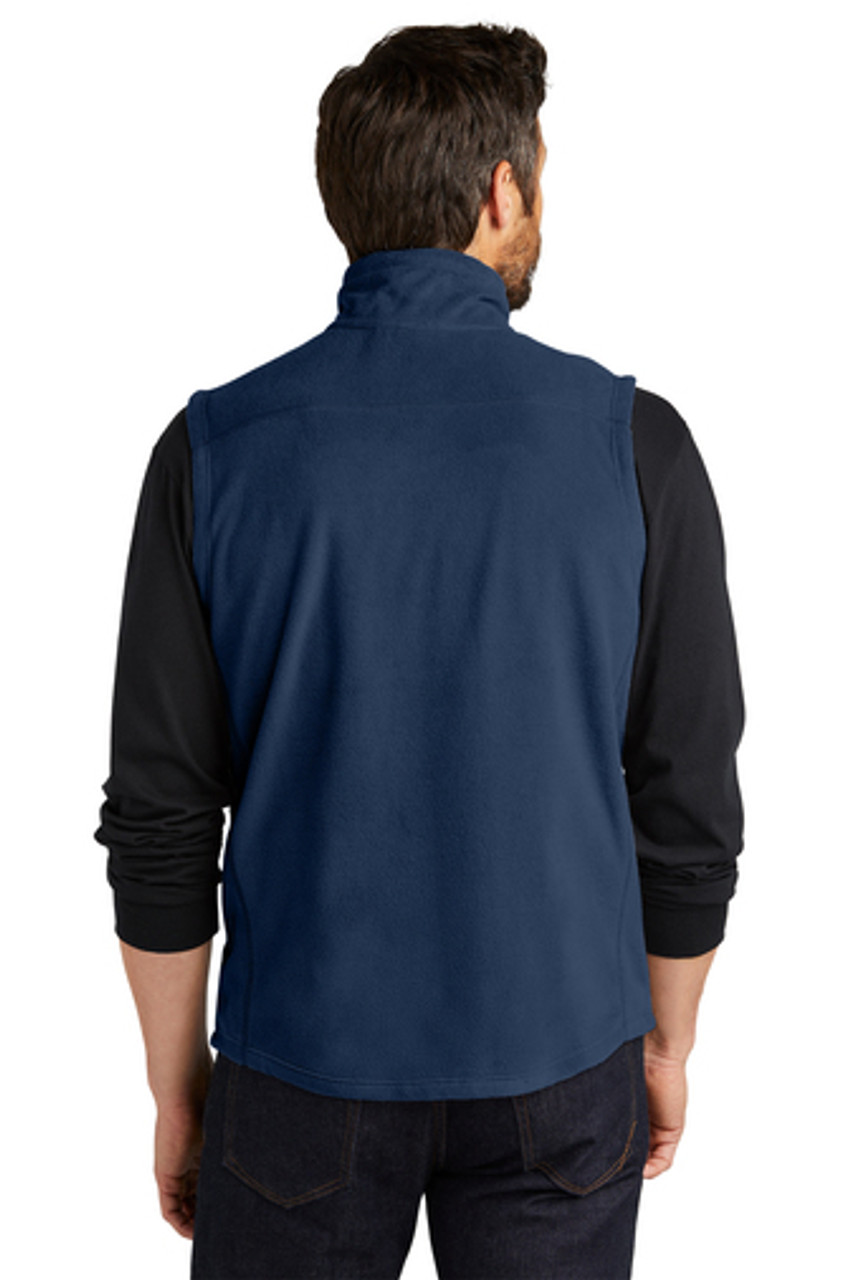 Port Authority® Microfleece Vest. F226 True Navy Back