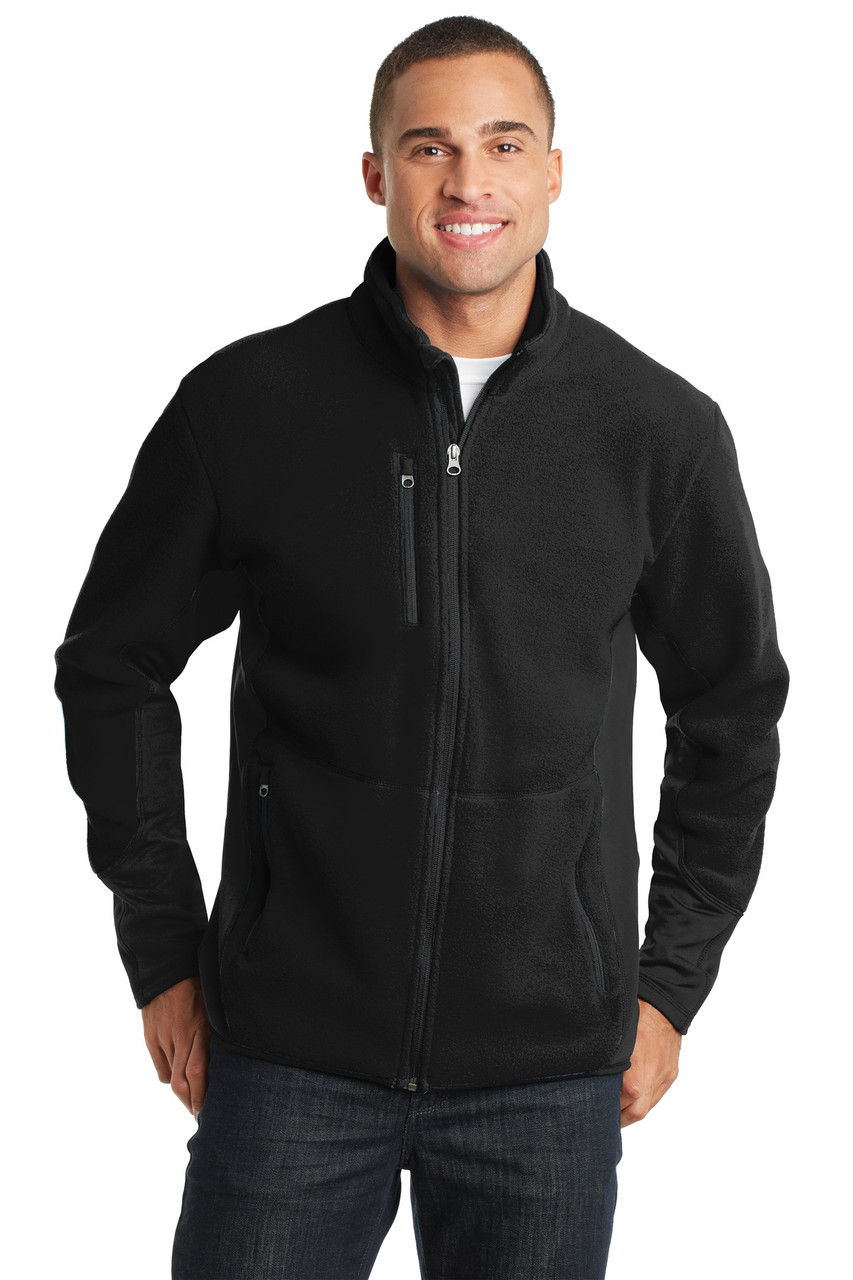 Port Authority® R-Tek® Pro Fleece Full-Zip Jacket. F227 Black/ Black