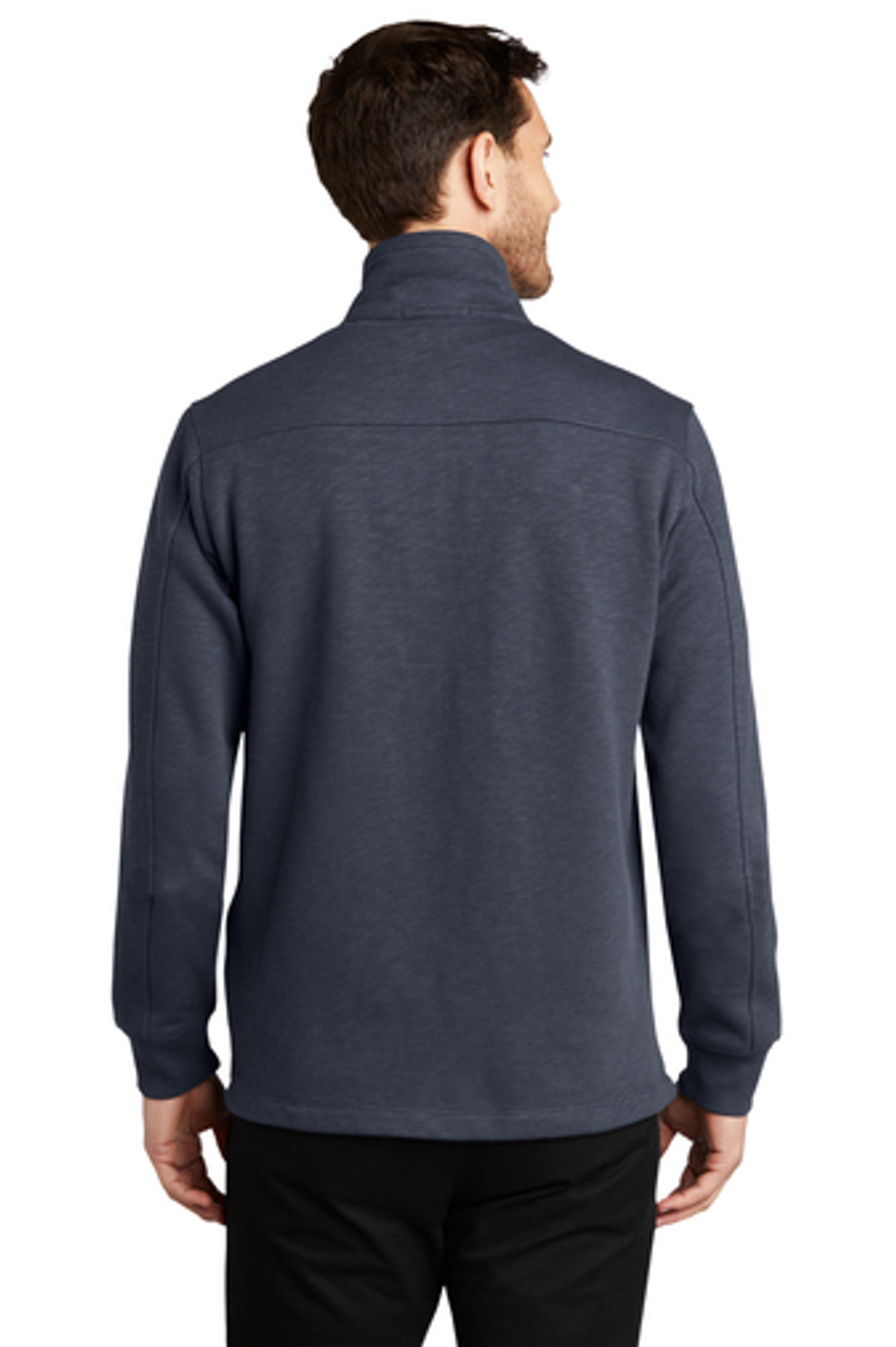 Port Authority® Slub Fleece 1/4-Zip Pullover. F295 Navy Back