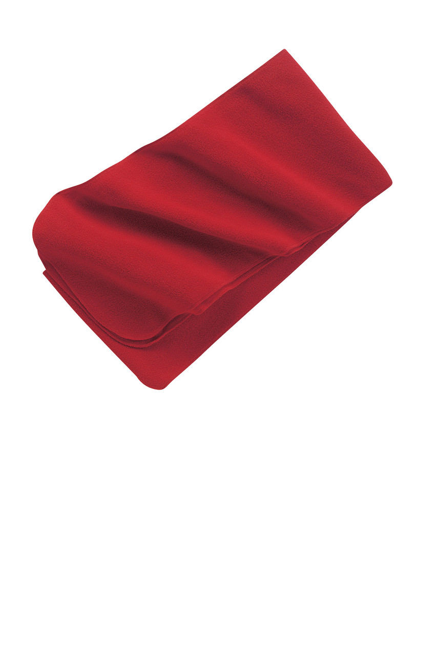 Port Authority® Extra Long Fleece Scarf.  FS03 Red