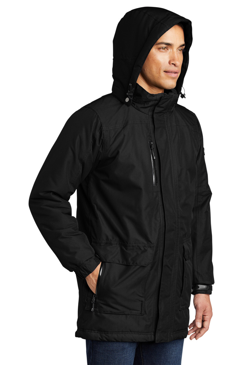 Port Authority® Heavyweight Parka. J799 Black Hood