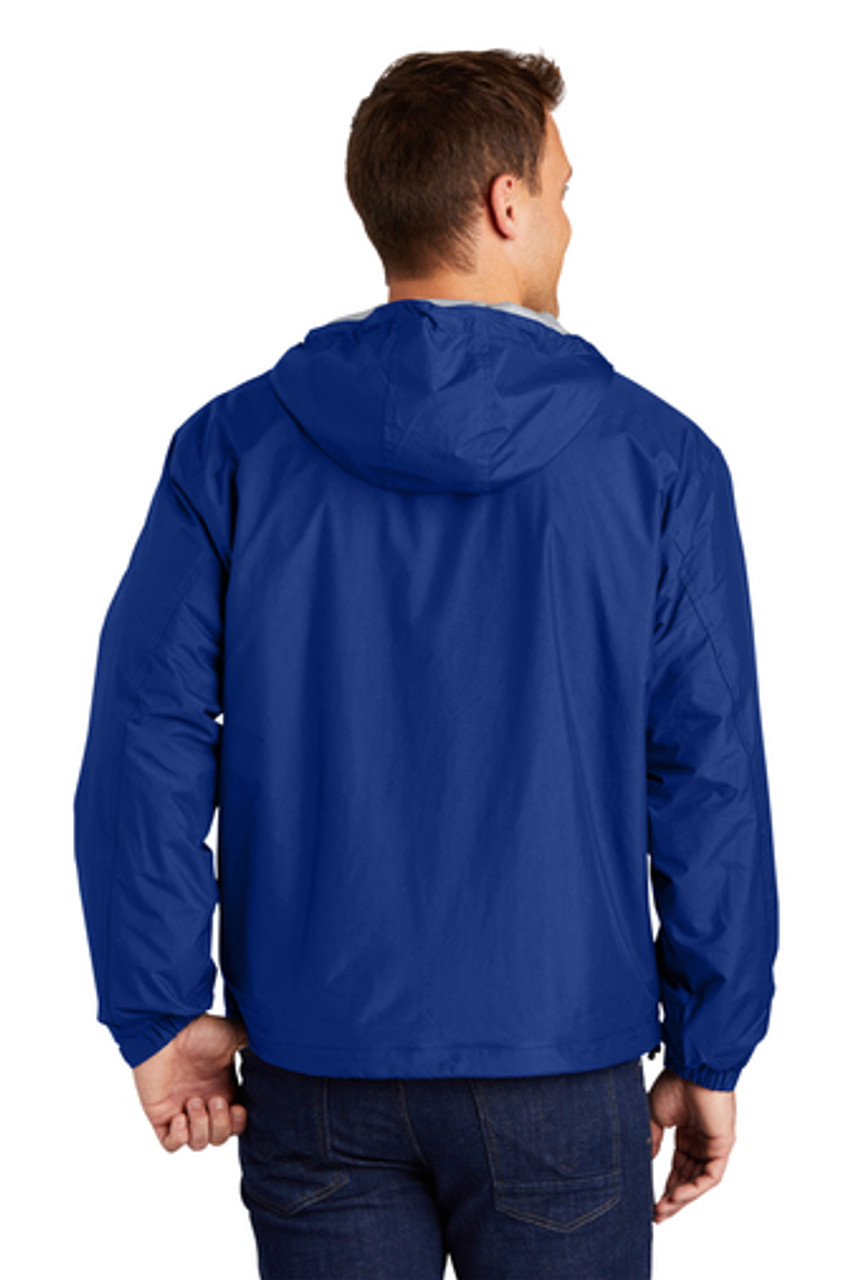 Port Authority® Team Jacket.  JP56 Royal/ Light Oxford Back