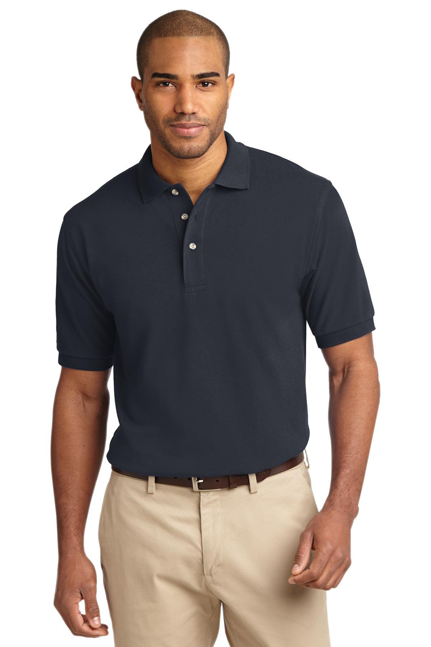 Port Authority® Heavyweight Cotton Pique Polo.  K420 Classic Navy XS