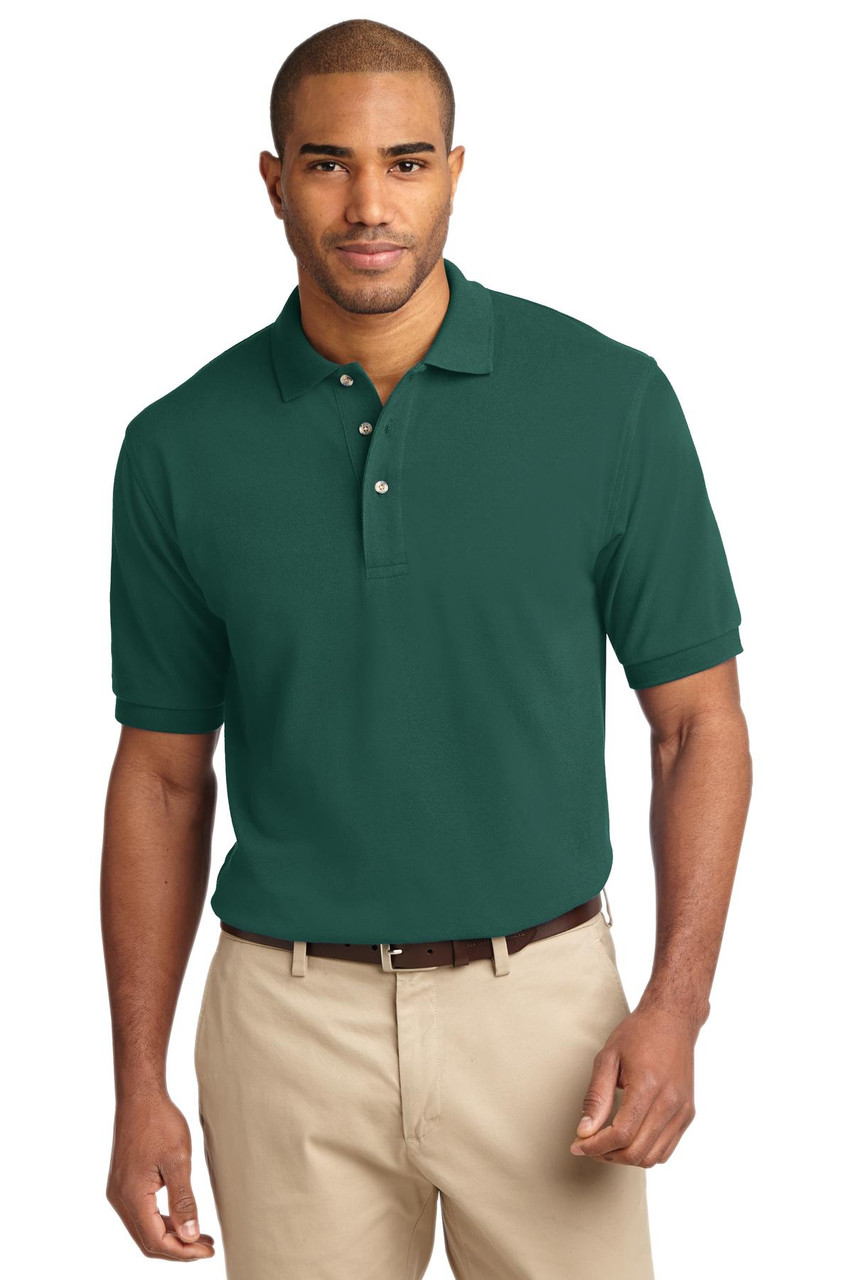 Port Authority® Heavyweight Cotton Pique Polo.  K420 Forest XS