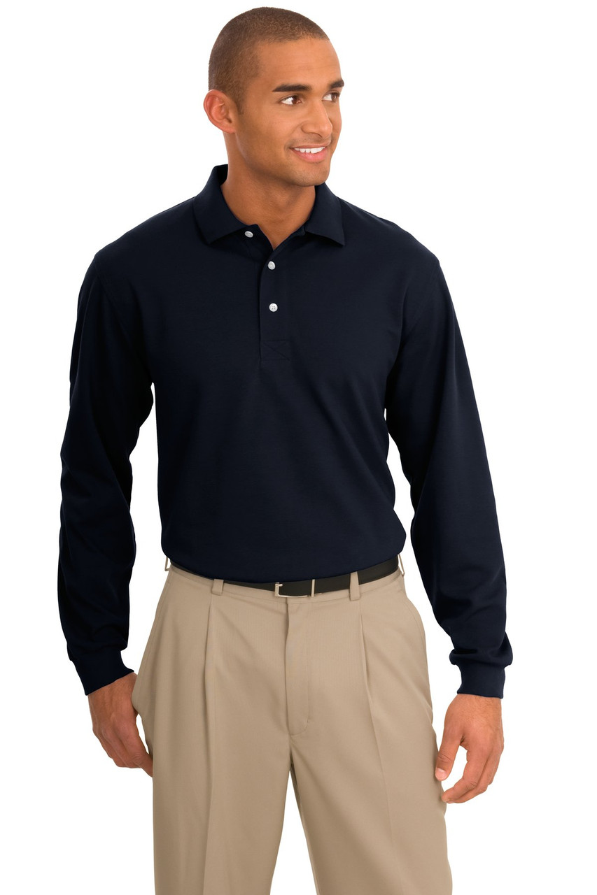 Port Authority® Rapid Dry™ Long Sleeve Polo.  K455LS Classic Navy