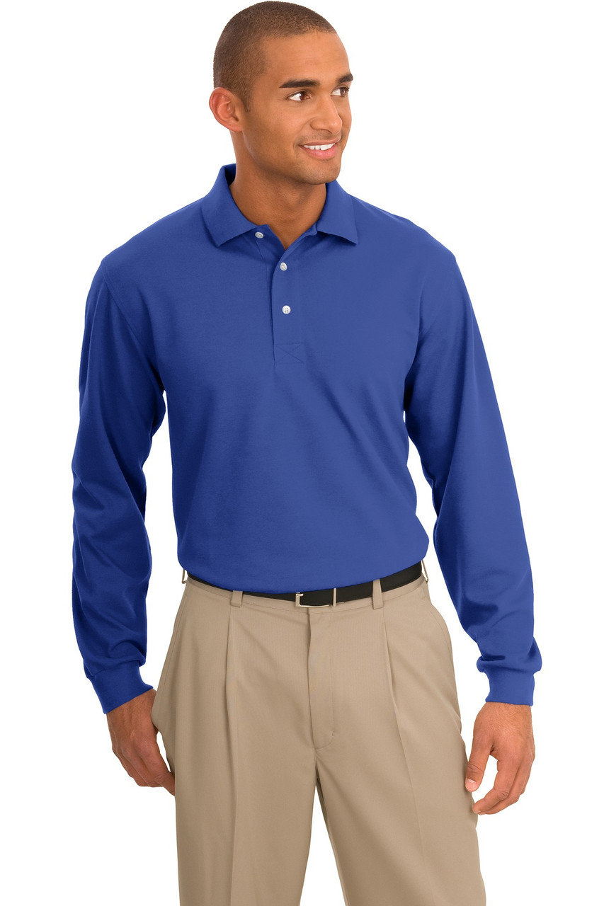 Port Authority® Rapid Dry™ Long Sleeve Polo.  K455LS Royal XS