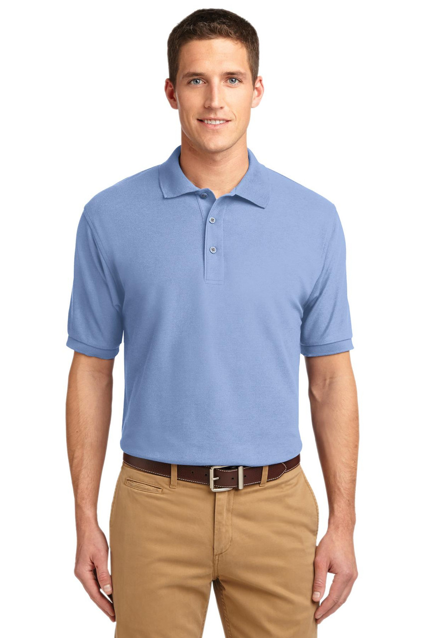 Port Authority® Extended Size Silk Touch™ Polo.   K500ES Light Blue