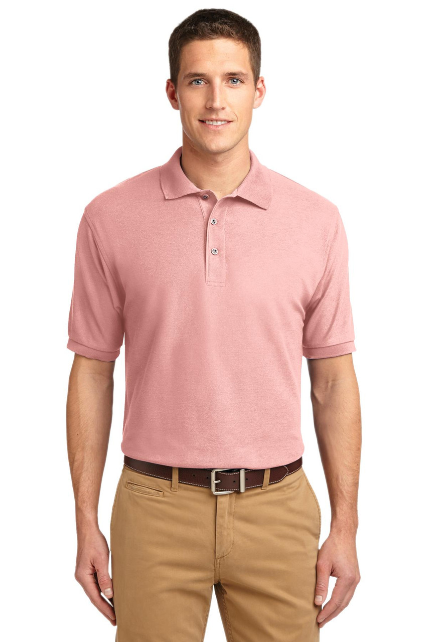 Port Authority® Extended Size Silk Touch™ Polo.   K500ES Light Pink