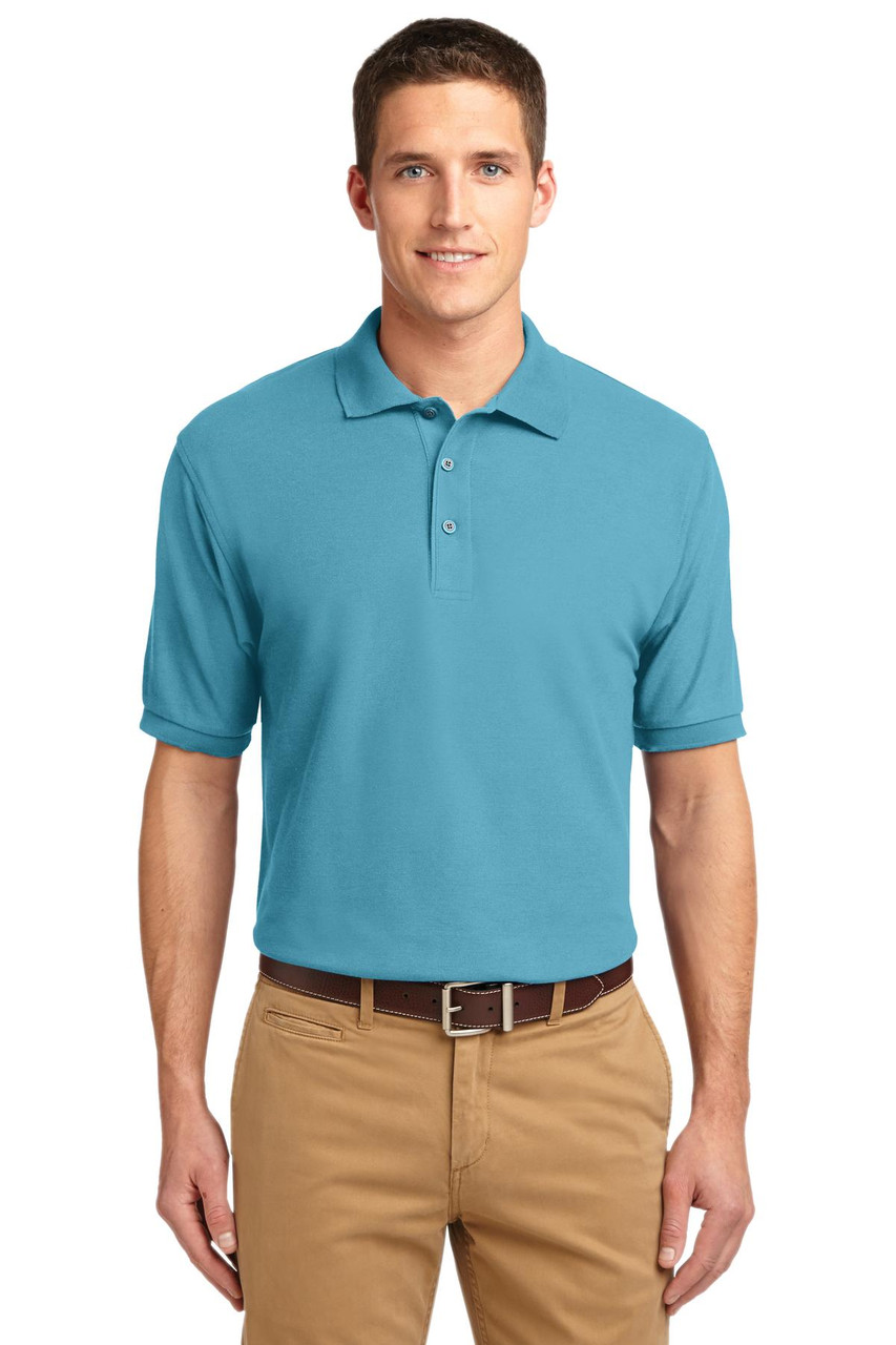 Port Authority® Extended Size Silk Touch™ Polo.   K500ES Maui Blue
