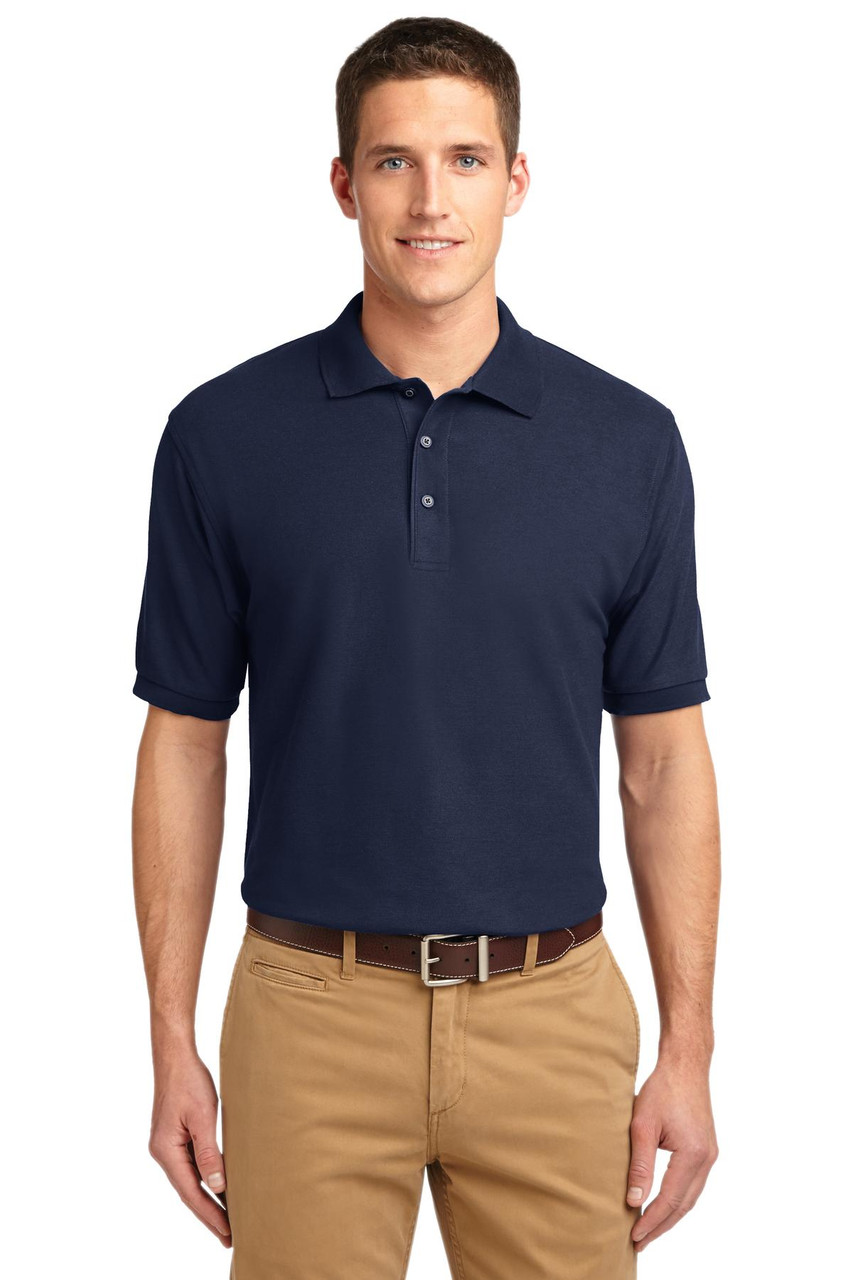 Port Authority® Extended Size Silk Touch™ Polo.   K500ES Navy