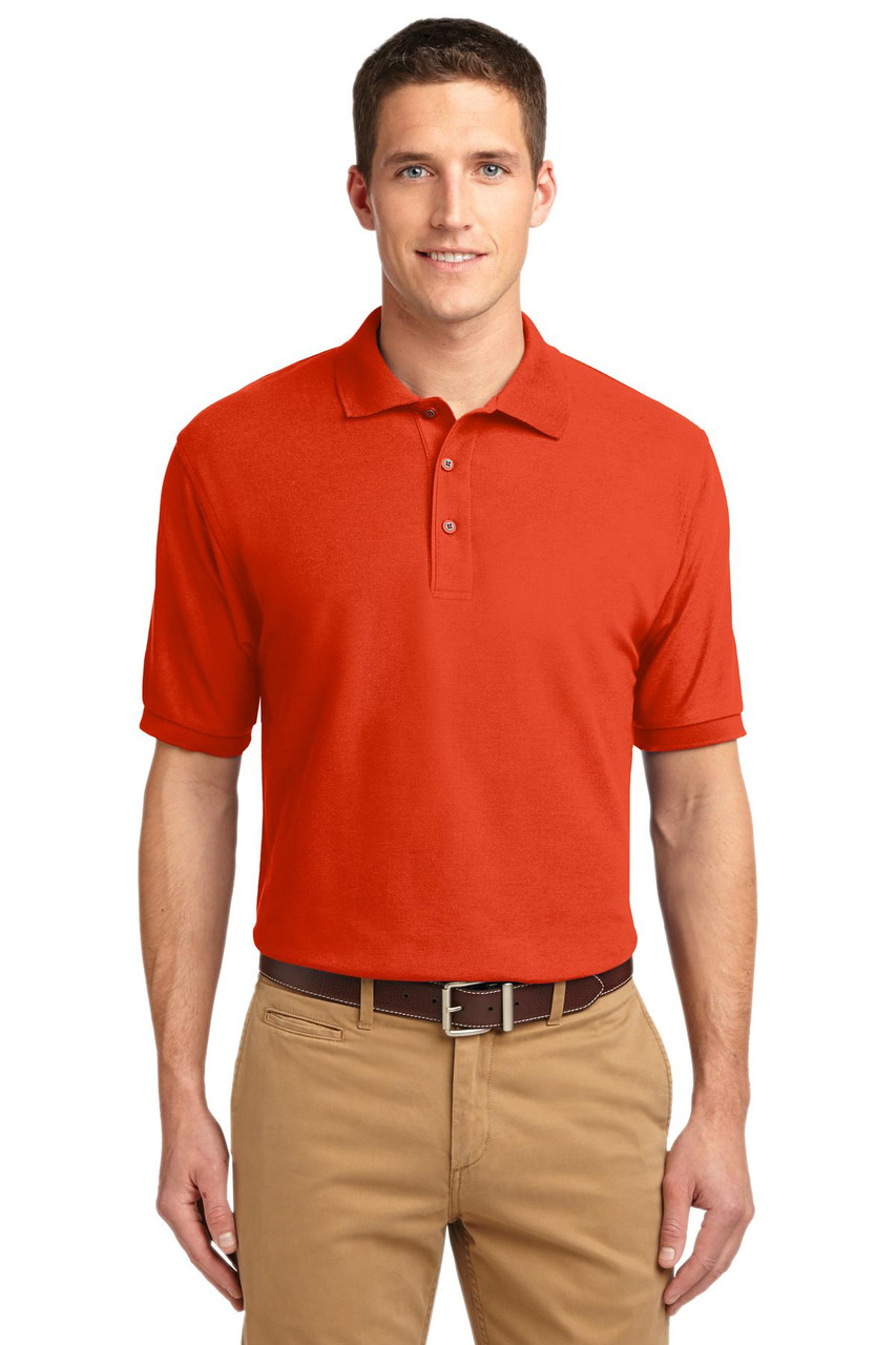 Port Authority® Extended Size Silk Touch™ Polo.   K500ES Orange