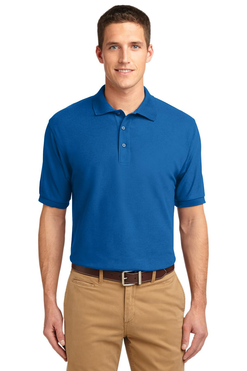 Port Authority® Extended Size Silk Touch™ Polo.   K500ES Strong Blue