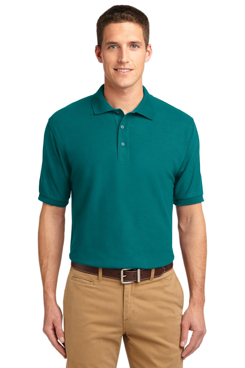 Port Authority® Extended Size Silk Touch™ Polo.   K500ES Teal Green