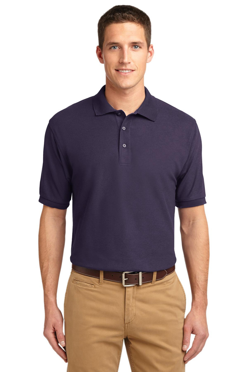 Port Authority® Extended Size Silk Touch™ Polo.   K500ES Eggplant 7XL