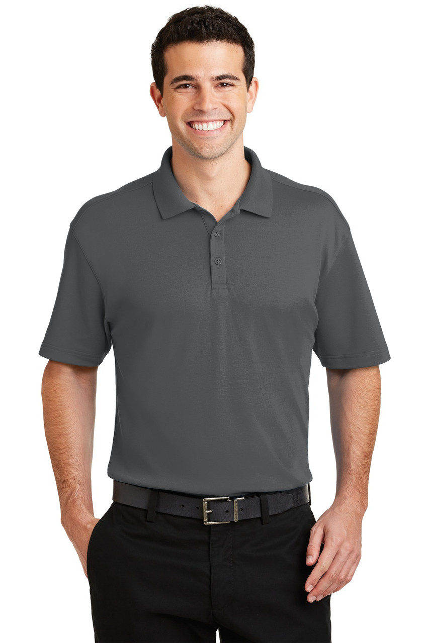 Port Authority® Silk Touch™ Interlock Performance Polo. K5200 Sterling Grey