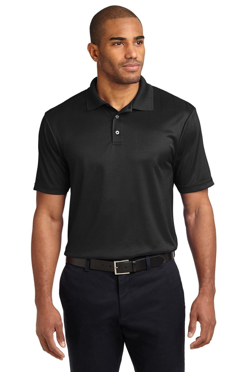 Port Authority® Performance Fine Jacquard Polo. K528 Black