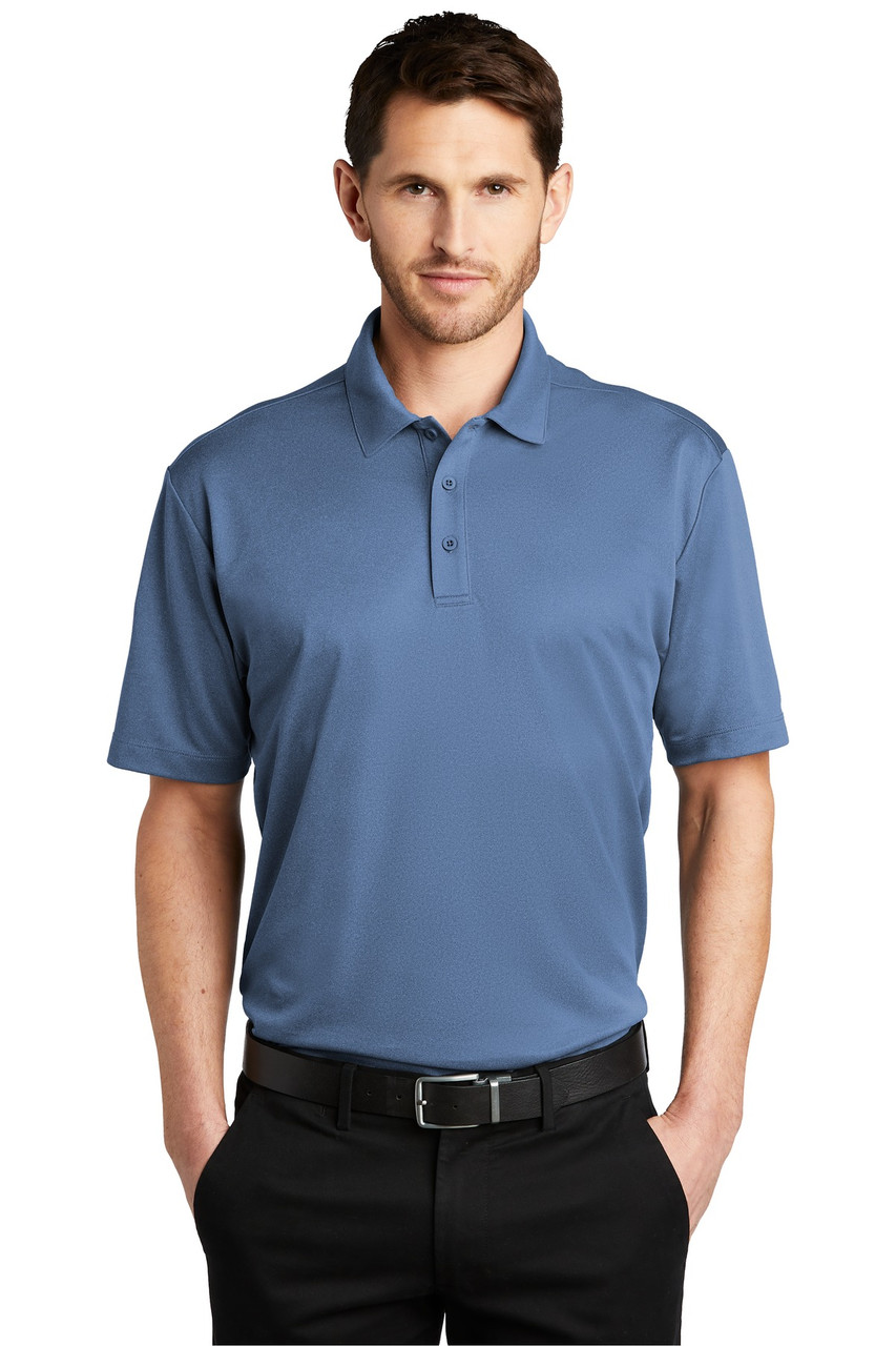 Port Authority ® Heathered Silk Touch ™ Performance Polo. K542 Moonlight Blue Heather