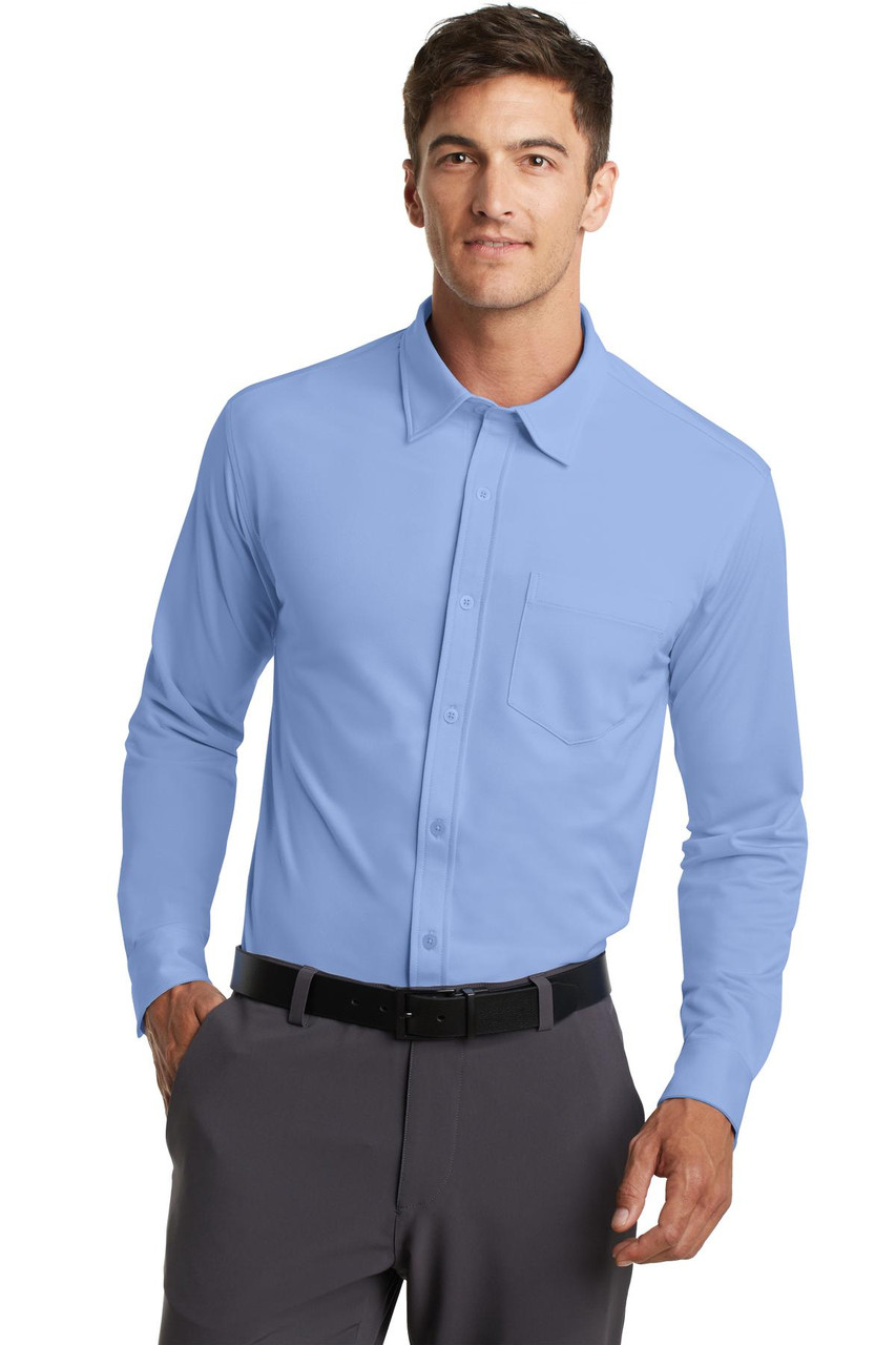 Port Authority® Dimension Knit Dress Shirt. K570 Dress Shirt Blue XS