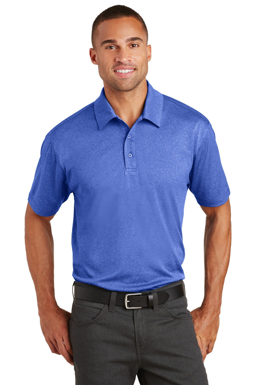 Port Authority® Trace Heather Polo. K576 True Royal Heather