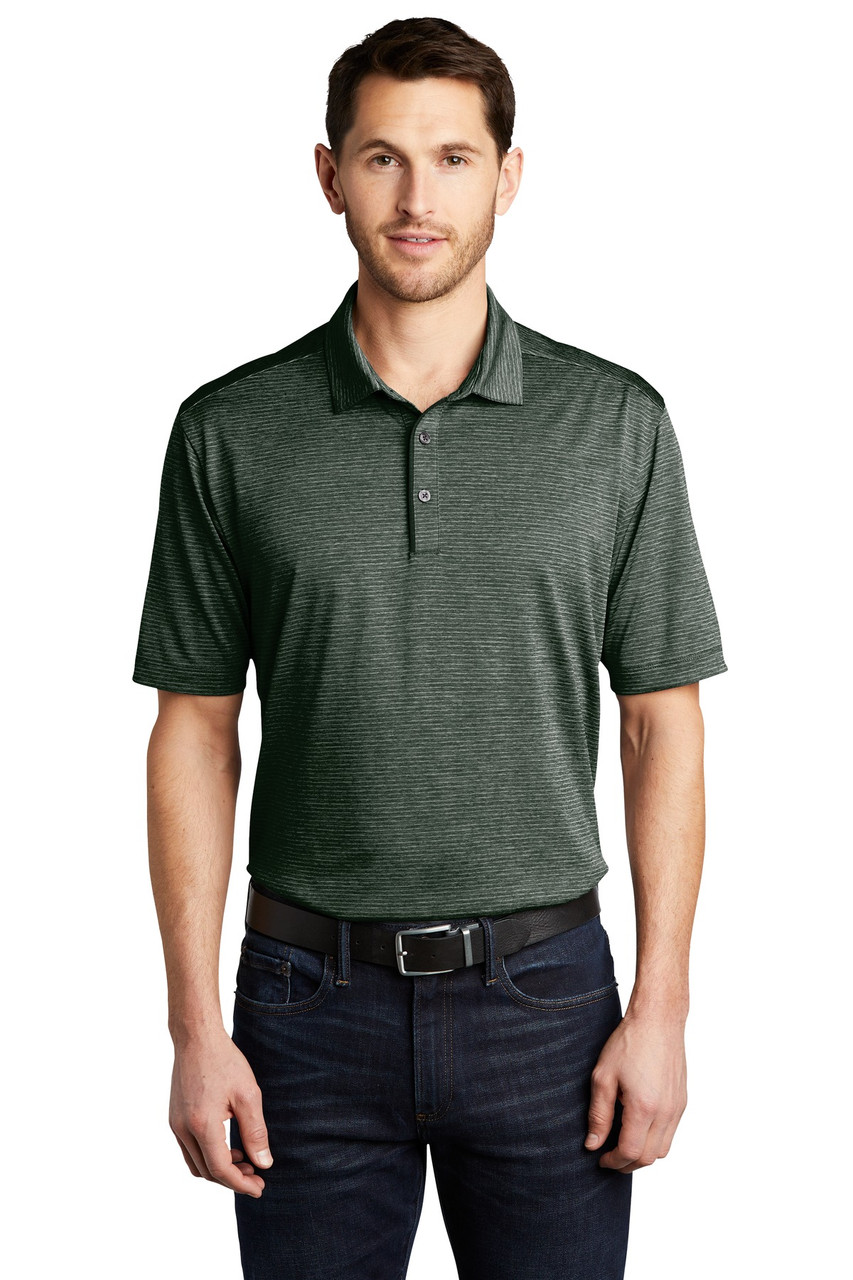 Port Authority ® Shadow Stripe Polo. K585 Deep Forest Green