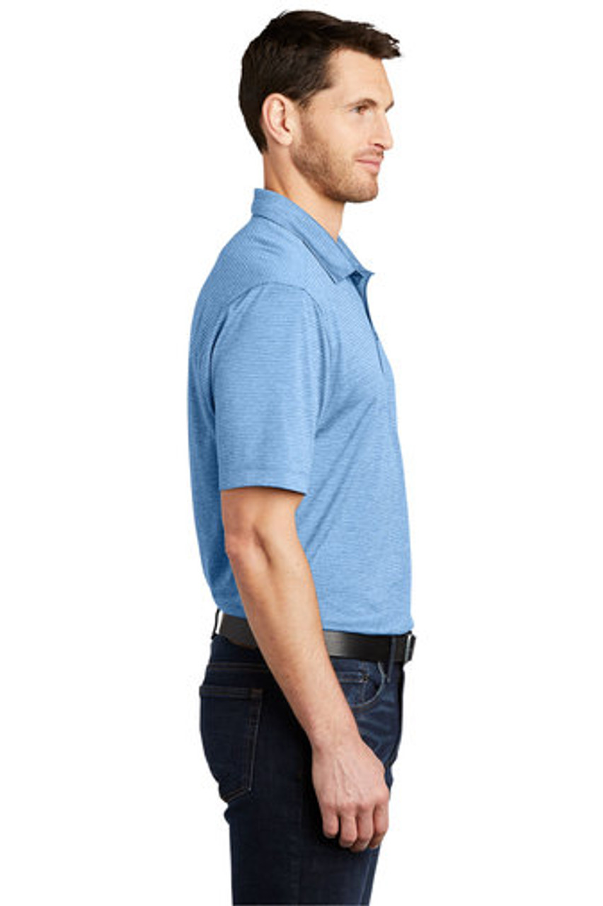 Port Authority ® Shadow Stripe Polo. K585 Carolina Blue Side