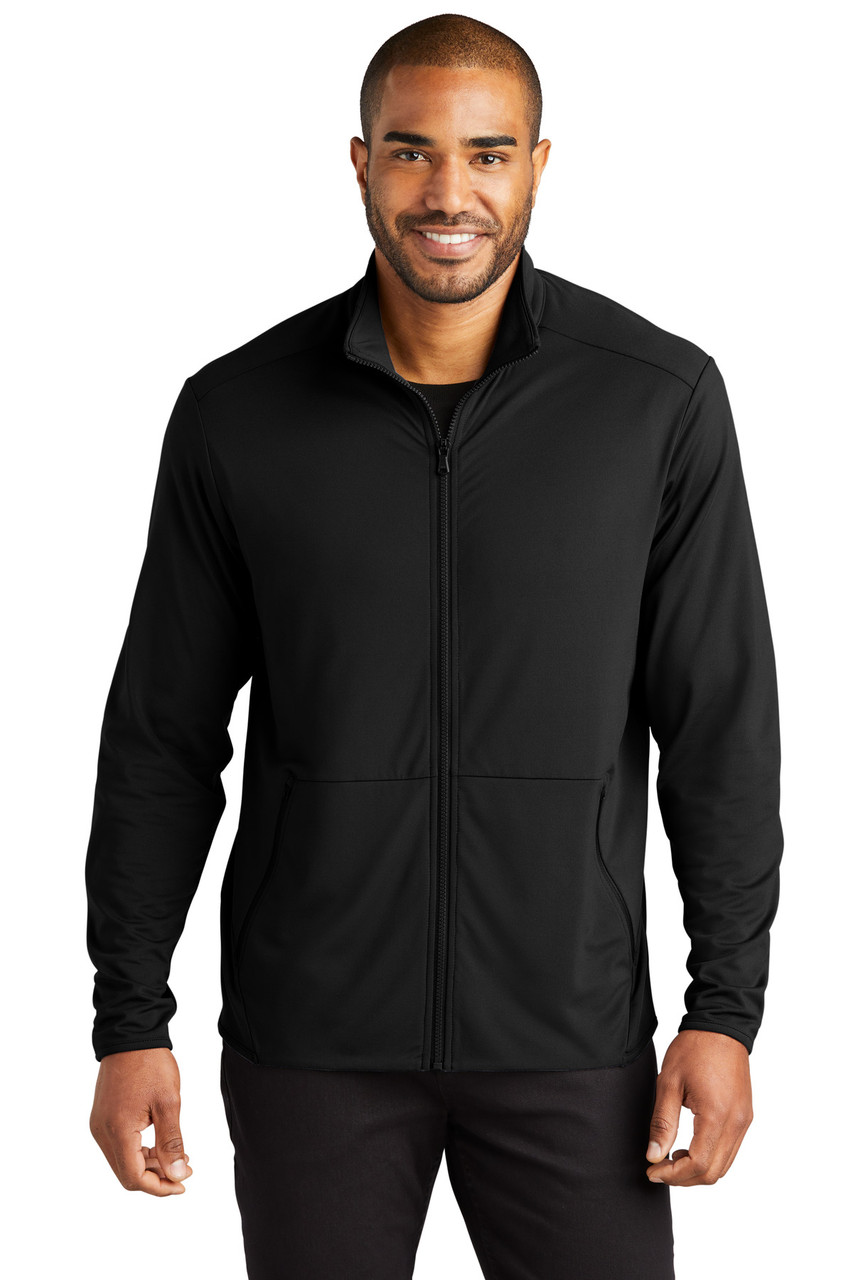 Port Authority® Accord Stretch Fleece Full-Zip K595 Black
