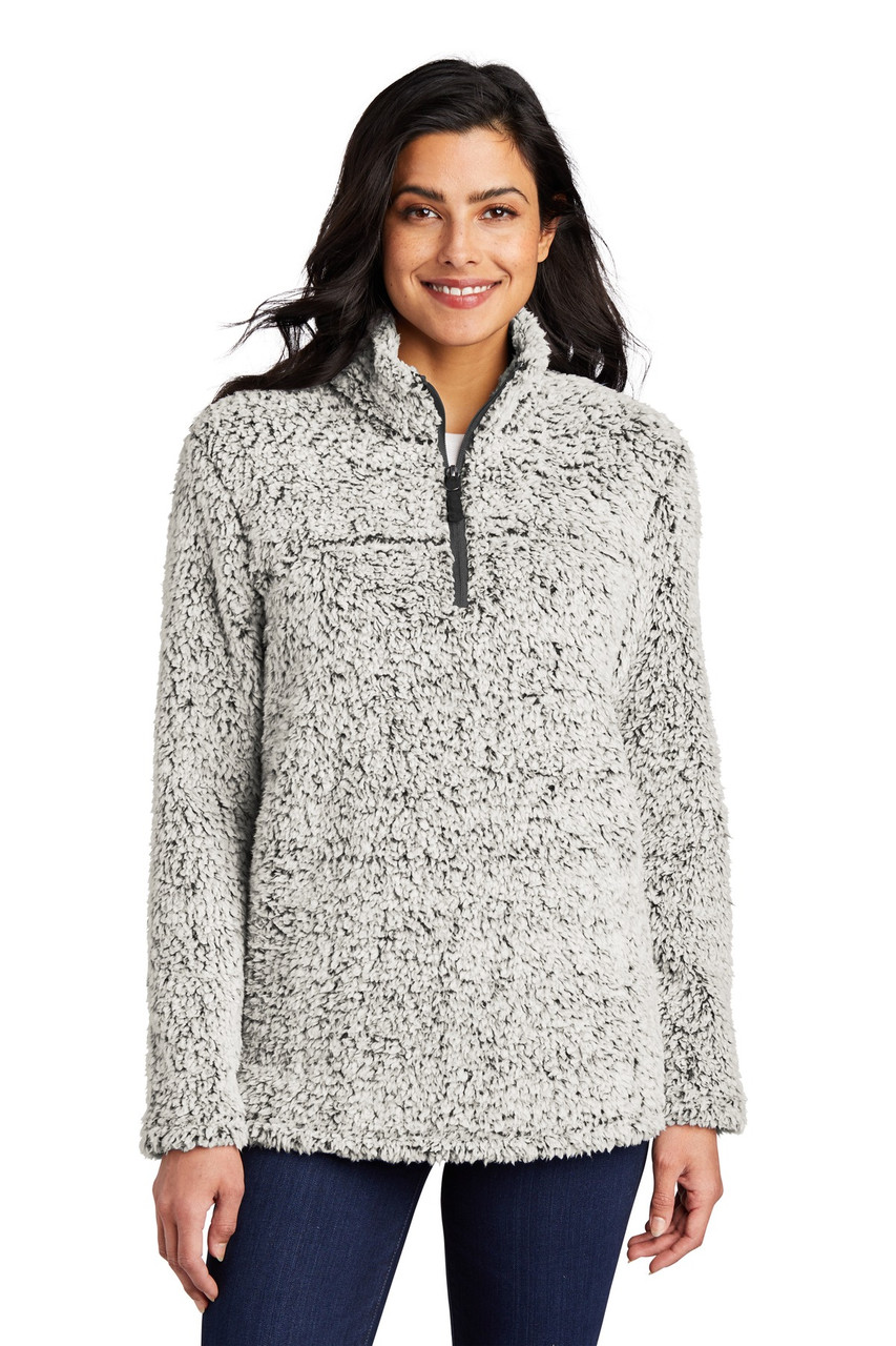 Port Authority ®  Ladies Cozy 1/4-Zip Fleece L130 Grey Heather