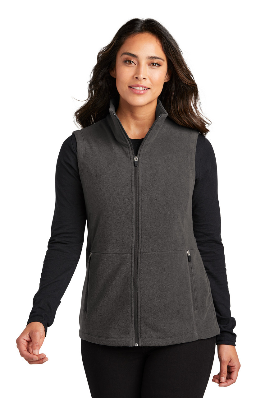 Port Authority® Ladies Accord Microfleece Vest L152 Pewter